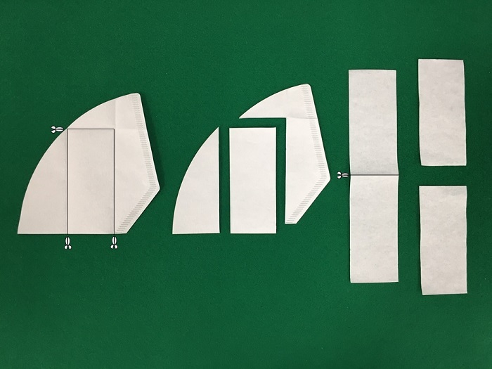 フィルターを切ります
